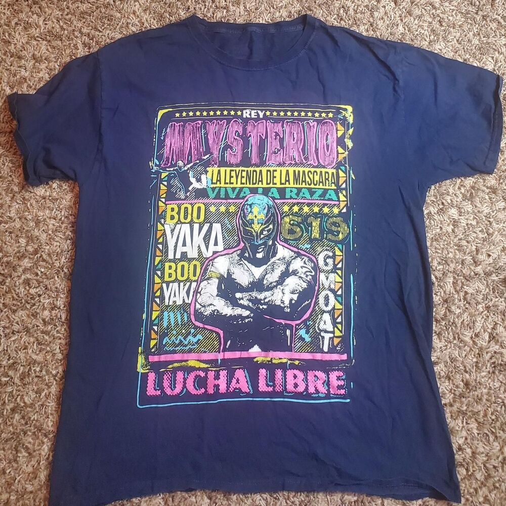 WWE Wrestling Rey Mysterio Lucha Libre Retro Vintage T-Shirt